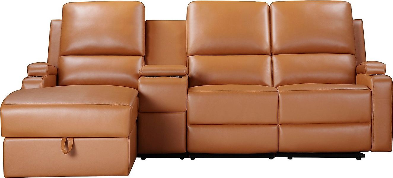Home affaire Ecksofa NAPORI Multimediasofa, 3er Kinosessel XXL, L-Form, 3 B günstig online kaufen