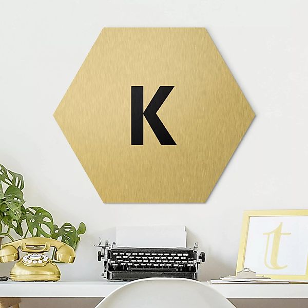 Hexagon-Alu-Dibond Bild Buchstaben Buchstabe Weiß K günstig online kaufen