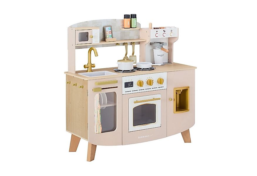 TEAMSON™ KIDS    Spielküche Holz-Spielküche mit Herd, Spüle und Kaffeemasch günstig online kaufen