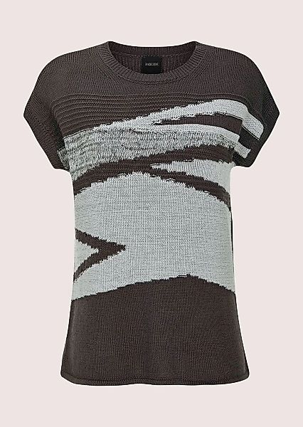 MADELEINE Longpullover "Stricktop Baumwollshirt mit Intarsien-Design" günstig online kaufen