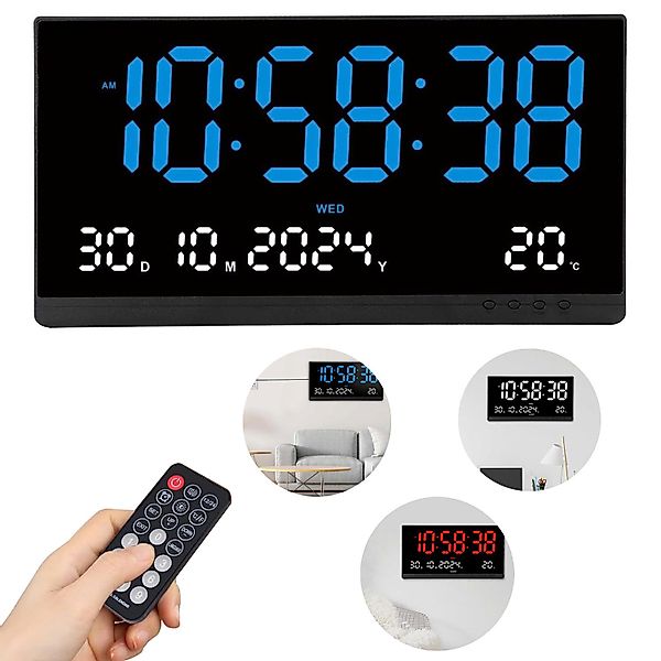 OKWISH Wanduhr 15,5 Zoll LED Digitale günstig online kaufen