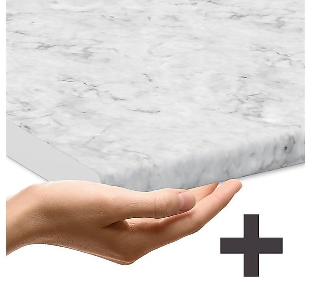 Vicco Küchenzeile Raul, Sonoma/Weiß, 270 cm, AP Marmor günstig online kaufen