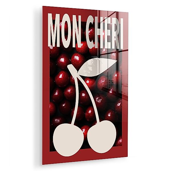 MuchoWow Acrylglasbild Kirschen - Illustration - günstig online kaufen