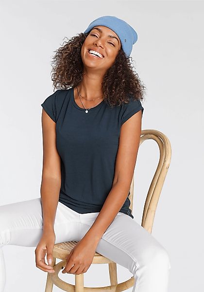 Tamaris T-Shirt, mit überschnittenen Ärmeln günstig online kaufen