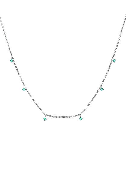 Hey Happiness Silberkette Kristall Anhänger, 18K günstig online kaufen