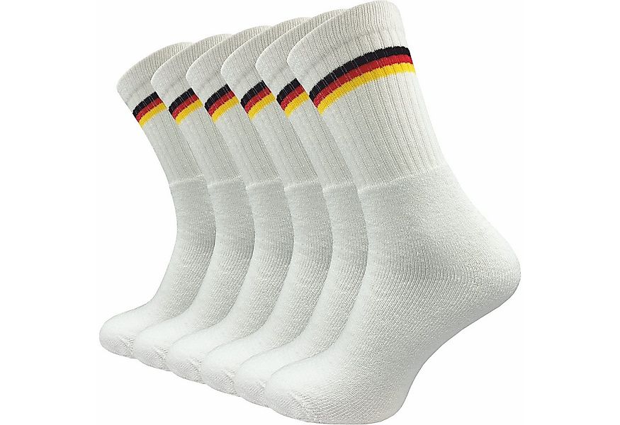 GAWILO Socken mit Deutschland Flagge - Fan Socke zur Fußball EM (6 Paar) Ze günstig online kaufen