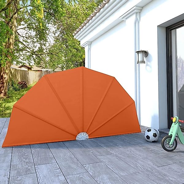 furnicato Faltbarer Terrassen-Seitenfächer Terracotta-Rot 160 cm günstig online kaufen