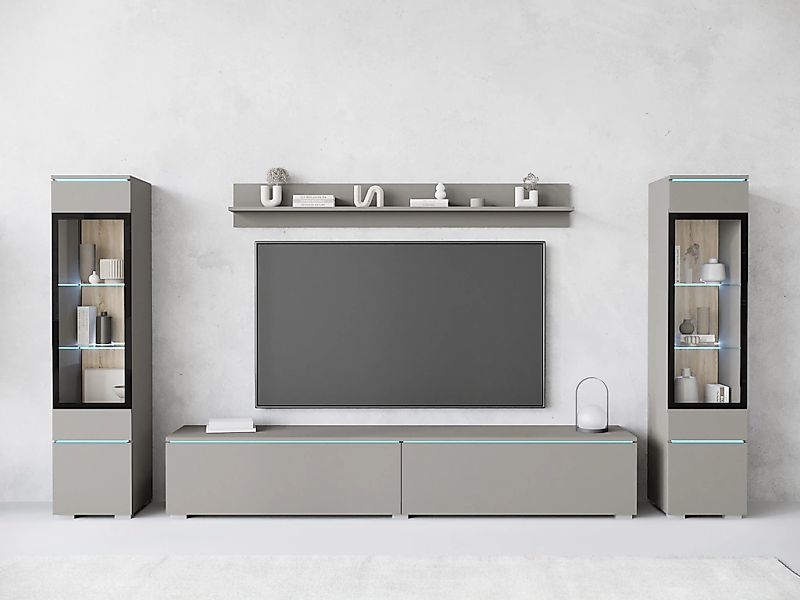 INOSIGN Wohnwand "VERA II" Komplett-Set, 4 Stk. tlg. Mediawand 260 cm, Vitr günstig online kaufen