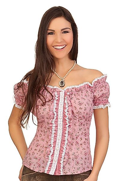 Krüger Madl Trachtenbluse Trachtenbluse - GESINE - rot, blau günstig online kaufen