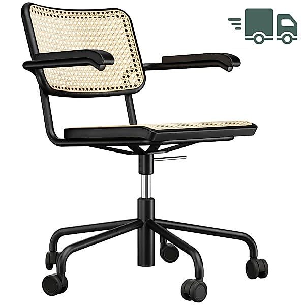 ABVERKAUF: THONET Drehsessel S 64 VDR Atelier | Rohrgeflecht-Sitz mit Armle günstig online kaufen