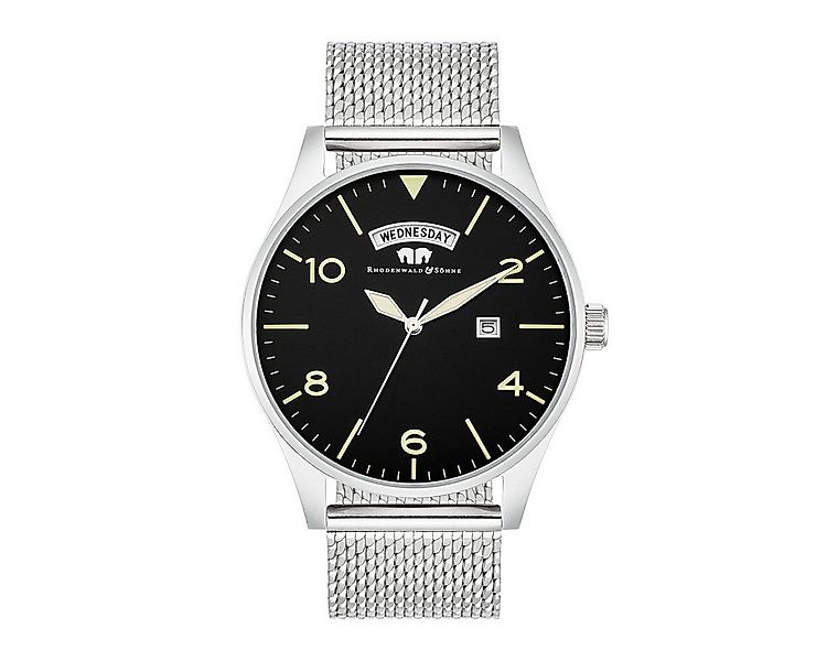 Rhodenwald & Söhne Quarzuhr Vintage silber, Armband aus Edelstahl günstig online kaufen