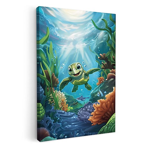 OneMillionCanvasses® Leinwandbild Schildkröte - Meerestiere - günstig online kaufen