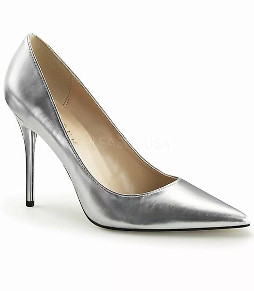 Stiletto Pumps CLASSIQUE-20 - PU Silber Metallic (Schuhgröße: EUR 42) günstig online kaufen