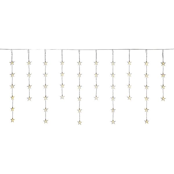 LED-Vorhang Sterne 130 LEDs Warmweiß Transparentes Kabel 5 m günstig online kaufen