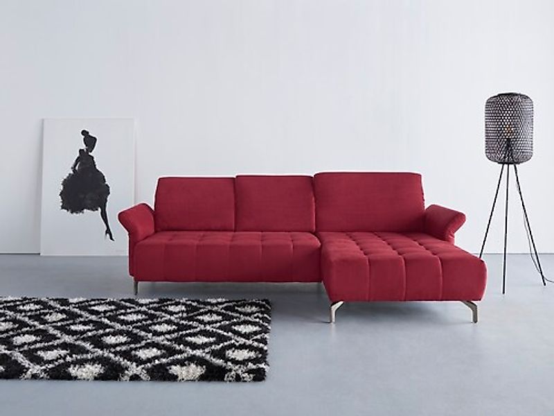 Home affaire Ecksofa »Fresh L-Form« Federkern, wahlweise Kopfteilverstellun günstig online kaufen