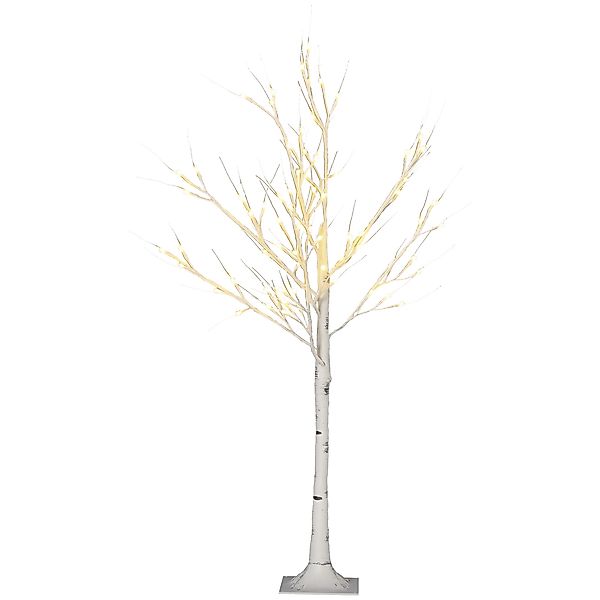 HOMCOM Kunstbaum 120 cm Birkenbaum mit LED Beleuchtung Weihnachtsbaum Licht günstig online kaufen