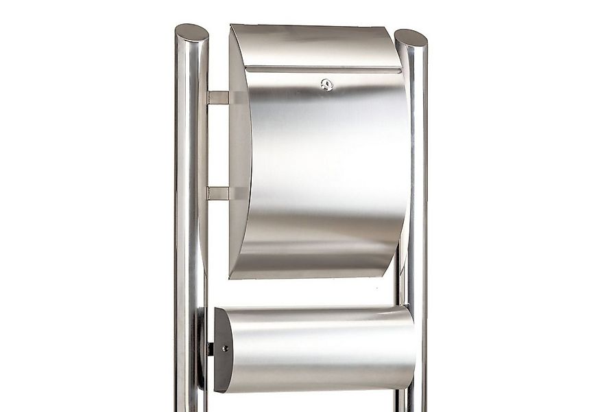 Zelsius Standbriefkasten Edelstahl Doppelrohr Standbriefkasten abschließbar günstig online kaufen