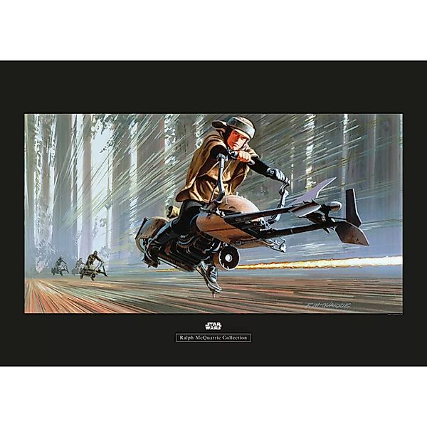 KOMAR Wandbild - Star Wars Classic RMQ Endor Speeder - Größe: 70 x 50 cm me günstig online kaufen