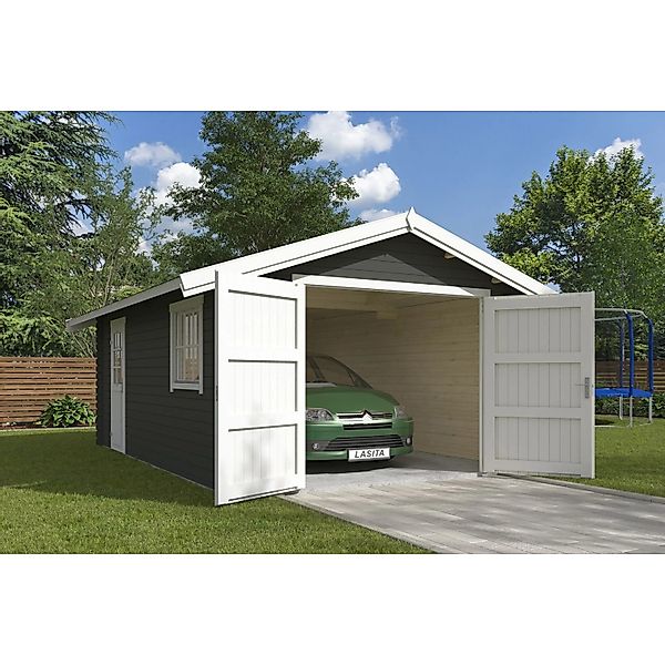 Lasita Garage Yarik 380 cm x 540 cm Grau-Grün günstig online kaufen