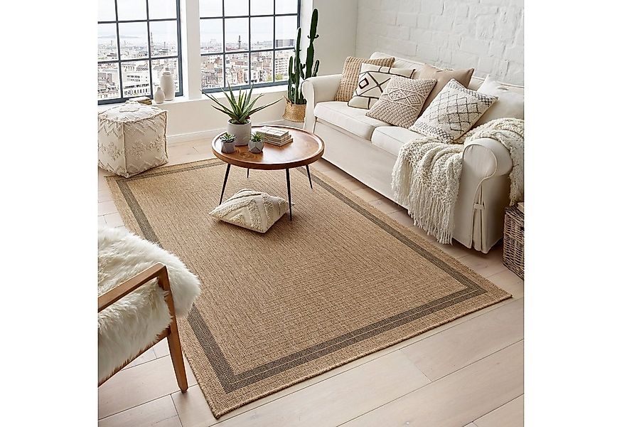 TaraCarpet Teppich Outdoor & Indoor Teppich wetterfest Borneo Sisal-Jute-Op günstig online kaufen