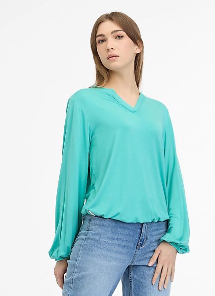 Ragwear Blusenshirt "SANTICA", mit schmalem Stehkragen und V-Schlitz am Aus günstig online kaufen