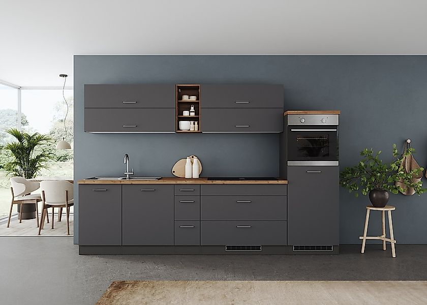 KOCHSTATION Küchenzeile "KS-Milan", Breite 300 cm, wahlweise mit E-Geräten, günstig online kaufen