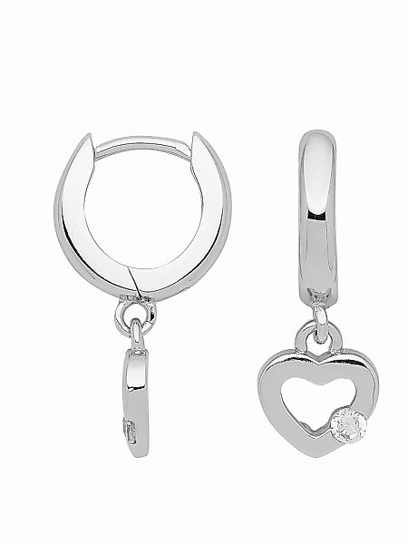 Adelia´s Paar Ohrhänger "925 Silber Ohrringe Creolen mit Zirkonia Ø 11,7 mm günstig online kaufen