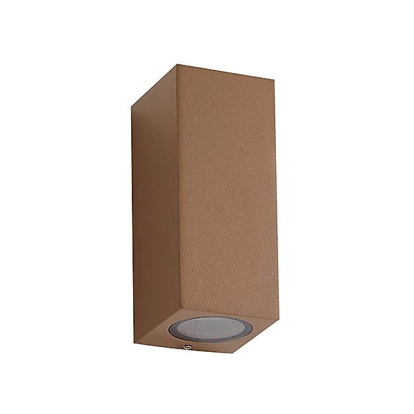 Lucande Wandleuchte Außen Xava 10035247 Modern in Braun aus Aluminium 2-fla günstig online kaufen