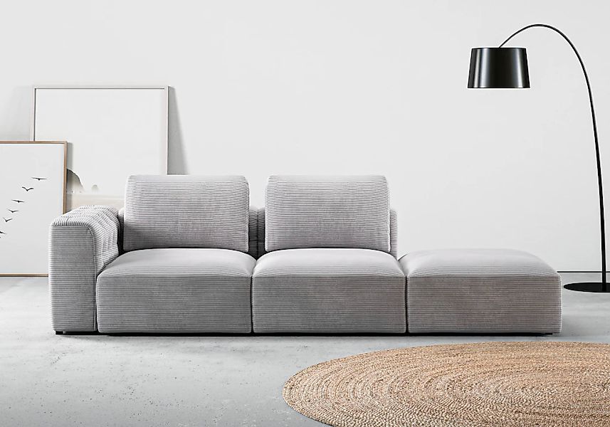 Home affaire Chaiselongue "Cushid" Modul-Sofa, bestehend aus 2-Sitzer und H günstig online kaufen
