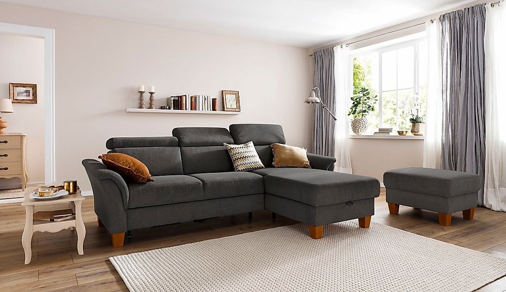 Home affaire Ecksofa »Conville L-Form«, Federkern, wahlweise mit Bettfunkti günstig online kaufen