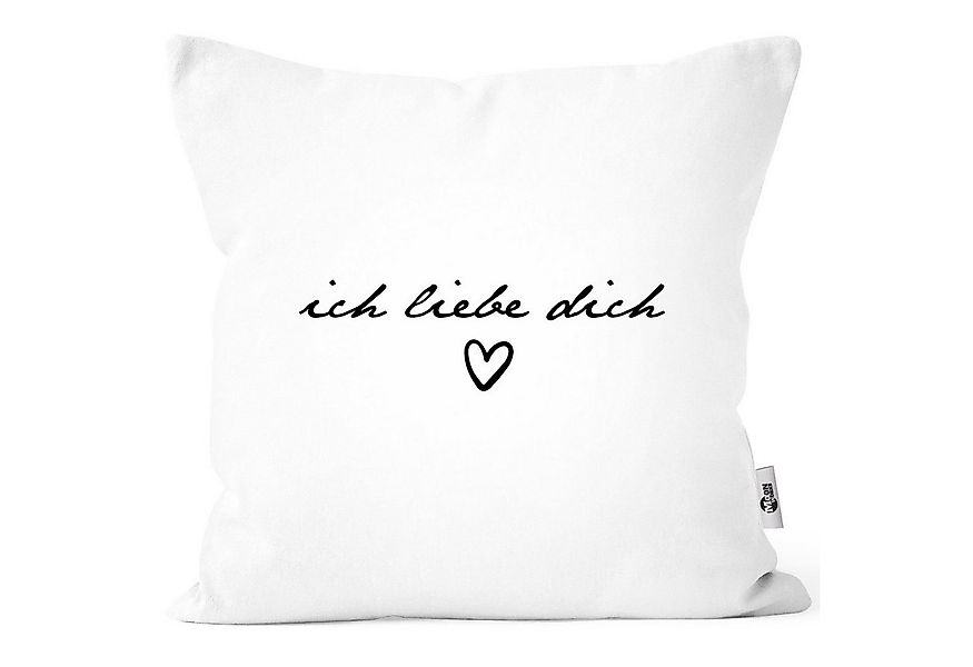 MoonWorks Dekokissen Kissen-Bezug Liebesbotschaft Herz ich liebe dich Gesch günstig online kaufen