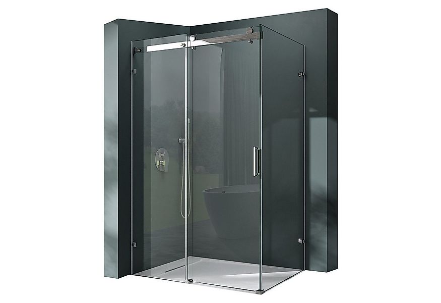 Mai & Mai Eckdusche Duschkabine Duschabtrennung Schiebetür 8mm ESG mit Nano günstig online kaufen