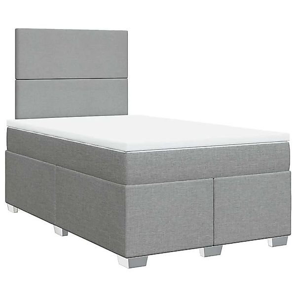 vidaXL Boxspringbett mit Matratze Hellgrau 120x200 cm Stoff 3292748 günstig online kaufen