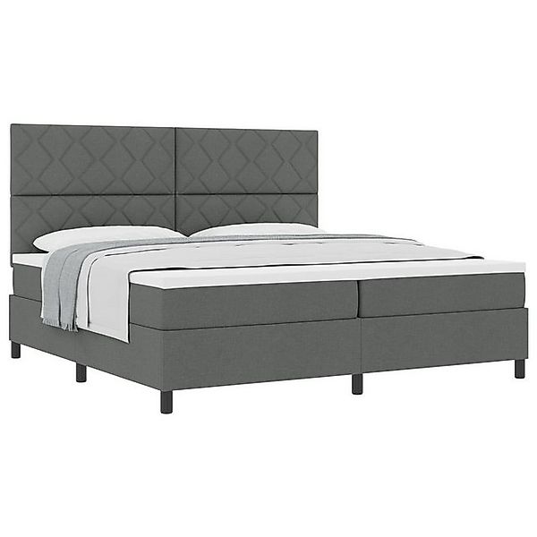 vidaXL Bett Boxspringbett mit Matratze Dunkelgrau 200x200 cm Stoff (1-tlg) günstig online kaufen