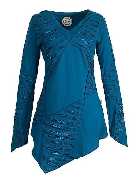 Vishes Zipfelkleid Langarm Damen Baumwoll Cutwork-Kleid Hoodie Zipfelkapuze günstig online kaufen