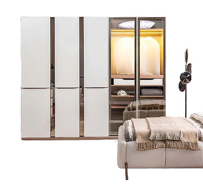 JVmoebel Kleiderschrank Stilvoller Weißer Kleiderschrank Schlafzimmer Luxus günstig online kaufen