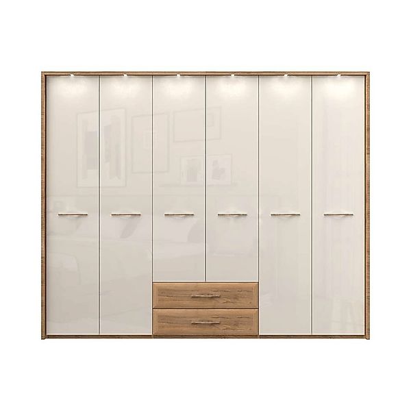 Home affaire Kleiderschrank »Gala, beige hochglänzend UV lackiert, kratzfes günstig online kaufen