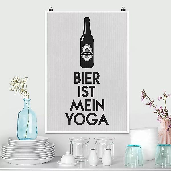 Poster Bier Ist Mein Yoga günstig online kaufen