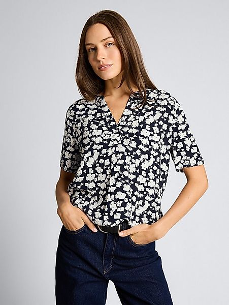 TOM TAILOR Kurzarmbluse Blusen & Shirts Bluse mit Muster günstig online kaufen