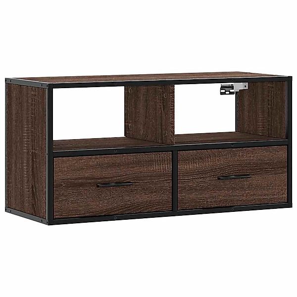 vidaXL TV-Schrank Braun Eiche 80x31x39,5 cm Holzwerkstoff und Metall 848923 günstig online kaufen