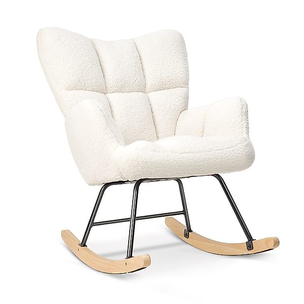 HawthyHome Schaukelstuhl gepolstert Relaxsessel für Wohnzimmer günstig online kaufen