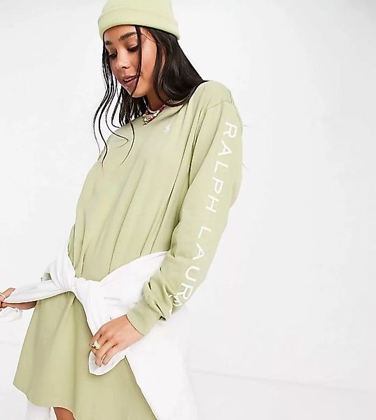 Polo Ralph Lauren x ASOS – Exclusive Collab – Langärmliges T-Shirt-Kleid in günstig online kaufen