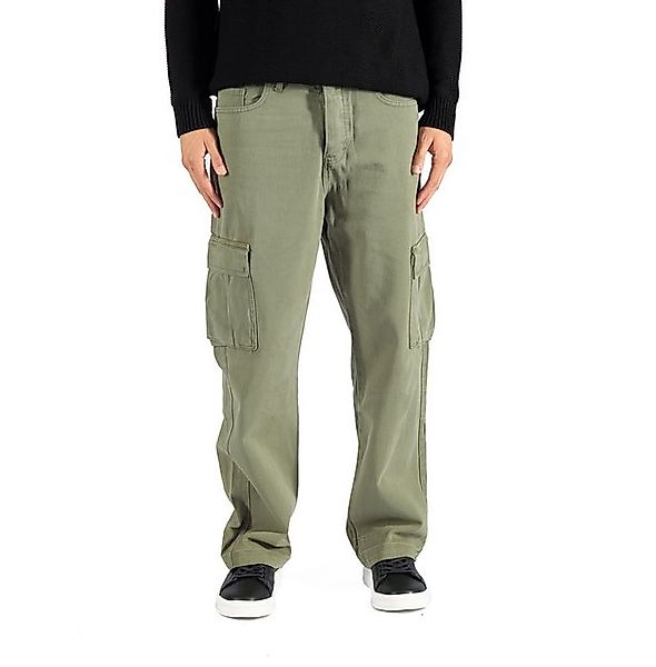 Denim House Cargojeans Herren Baggy Cargo Freizeithose Khaki W34/L32 günstig online kaufen
