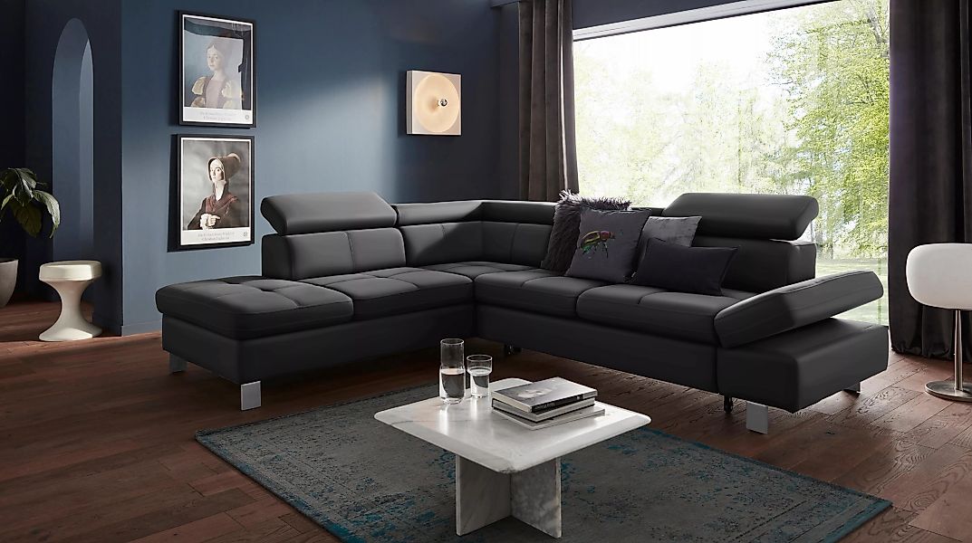 exxpo - sofa fashion Ecksofa "Fiji, L-Form", mit Kopf- bzw. Rückenverstellu günstig online kaufen