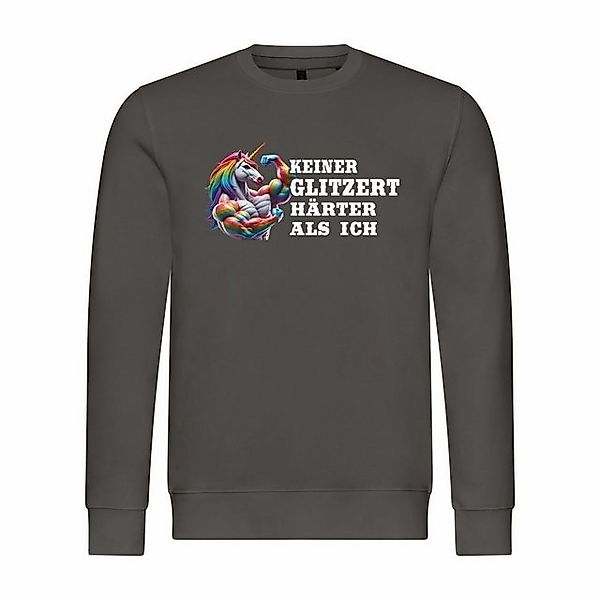 deinshirt Rundhalspullover Herren Pullover Keiner glitzert härter als ich M günstig online kaufen