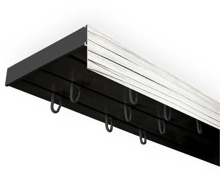 SN DECO GROUP Gardinenschiene "Vorhangschiene SH (1) mit Blende 5 cm" 3 läu günstig online kaufen