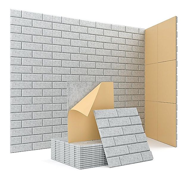 YMQHBS Akustikplatte Selbstklebender, 12 Stück Akustikschaumstoff Hohe Dich günstig online kaufen