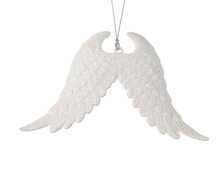 Kaemingk Christbaumschmuck, Christbaumschmuck Kunststoff Glitzer Engelsflüg günstig online kaufen