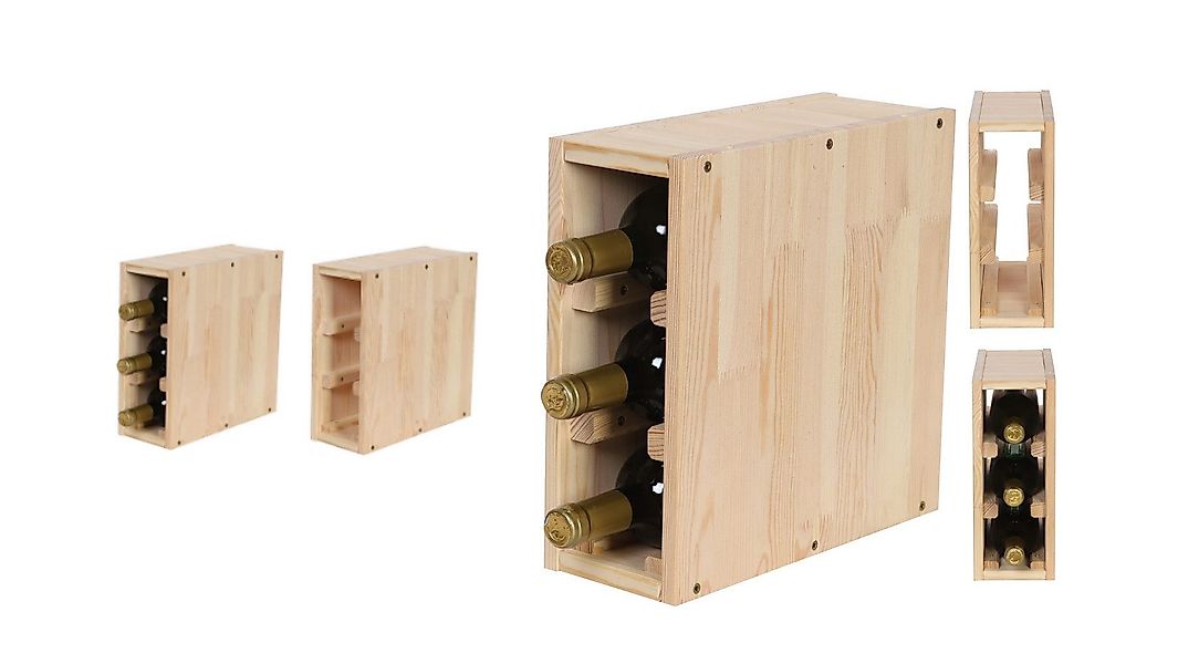 Modo24 Weinregal Flaschenregal Holzregal Flaschenständer Varianten günstig online kaufen