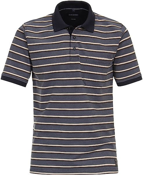 Casa Moda Poloshirt Streifen Blau - Größe L günstig online kaufen